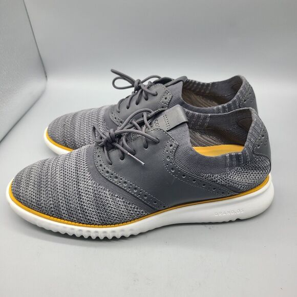 Cole Haan Stitchlite Grand Shoes Gray Mens Size 9 Wingtip Oxford Knit C25308 main image 4